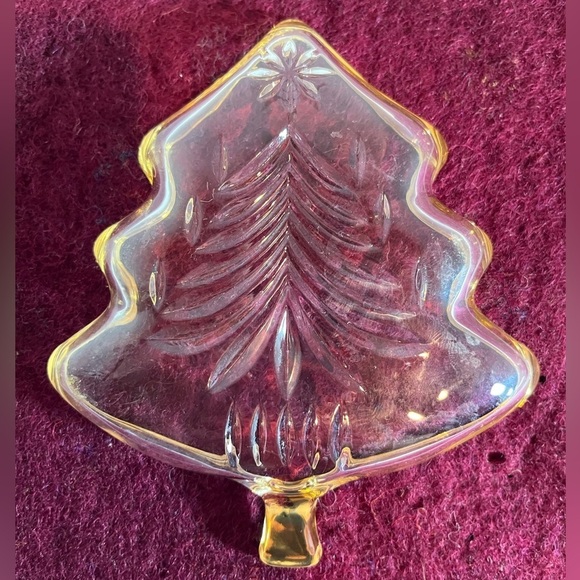 Vintage Mikasa Crystal Christmas Tree Candy Dishes Set of Two - Picture 7 of 9